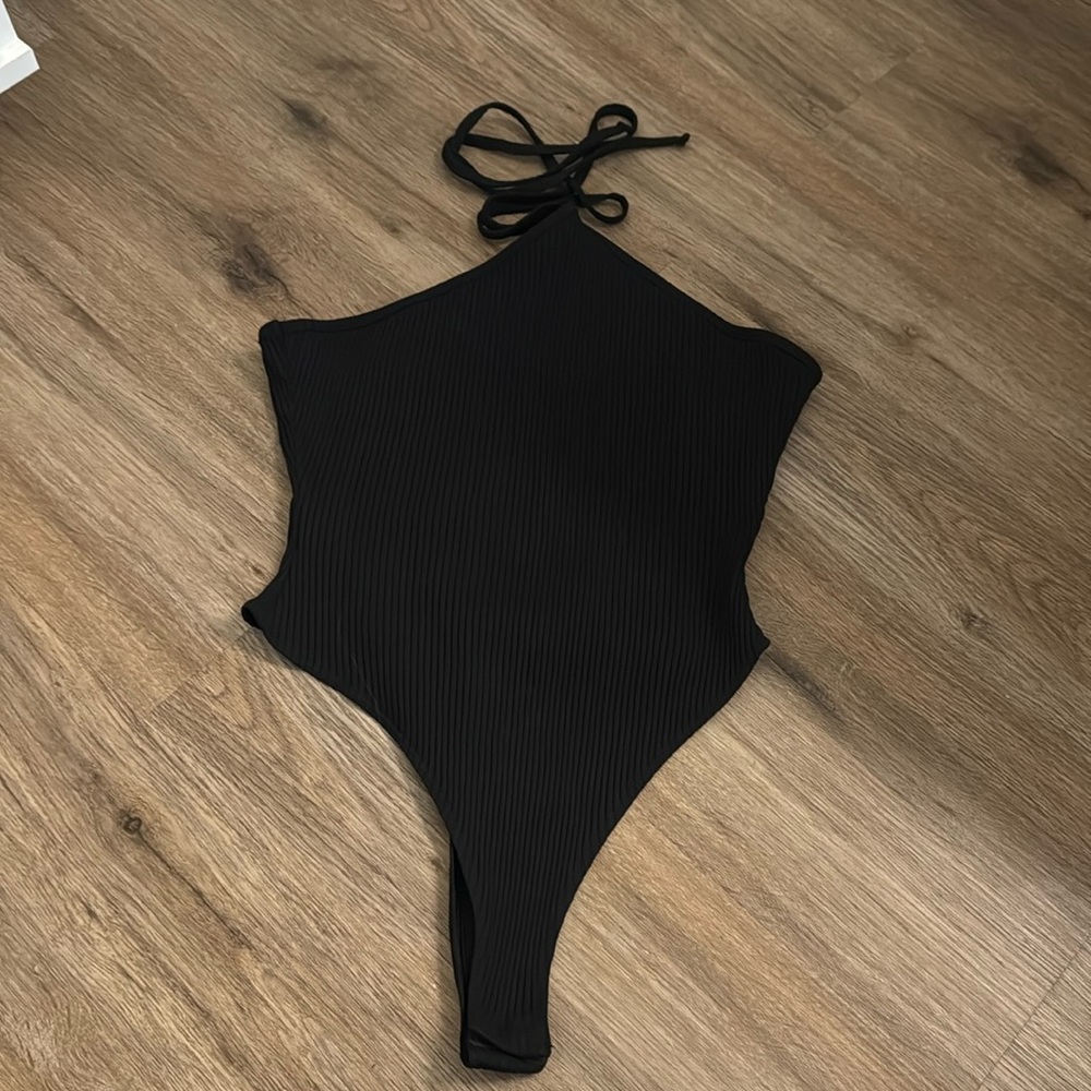 ASOS black halter body suit